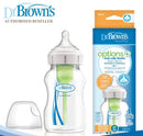 [2-Pack] Dr Brown's 11 oz/330 ml Options+ Wide-Neck Bottle with LEVEL 2 NIPPLE