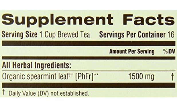 [Bundle Of 4] Traditional Medicinals Organic Spearmint Tea, 16 bags Exp: 03/27