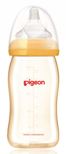 Pigeon Softouch Peristaltic Plus PPSU Nursing Bottle, 240Ml (M) 3+ Months (Y-Cut) Twin Pack