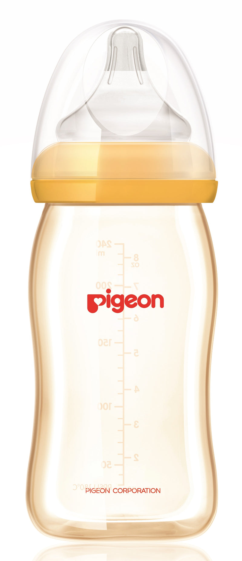 Pigeon Softouch Peristaltic Plus PPSU Nursing Bottle, 240Ml (M) 3+ Months (Y-Cut) Twin Pack