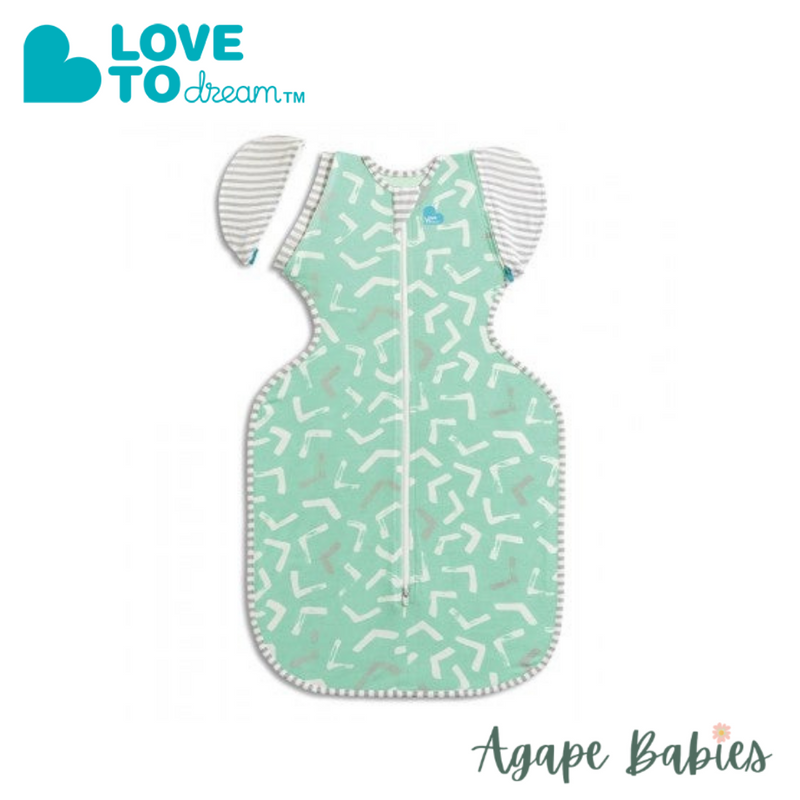 Love to Dream Swaddle UP 50/50 Transition Bamboo Lite 0.2 tog - Mint Arrow