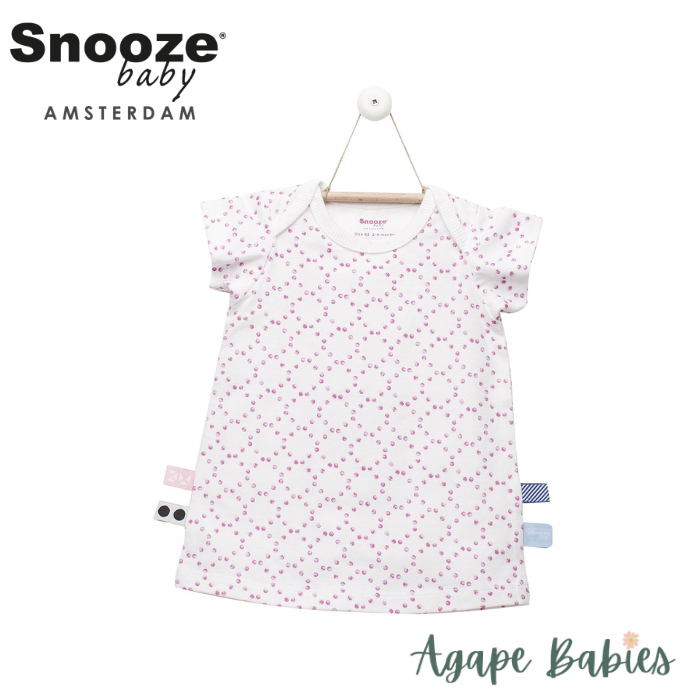 Snoozebaby Dress stamped dot Funky Pink - 4 Sizes