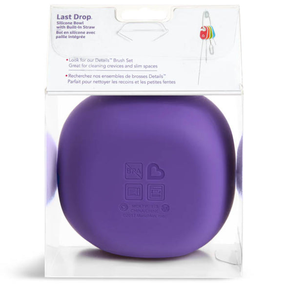 Munchkin Last Drop™ Silicone Straw Bowl (Purple)