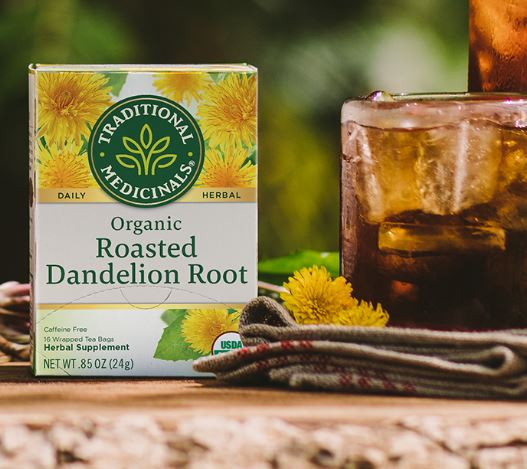 [Bundle Of 4] Traditional Medicinals Organic Roasted Dandelion Root Tea, 16 bags Exp: 02/25