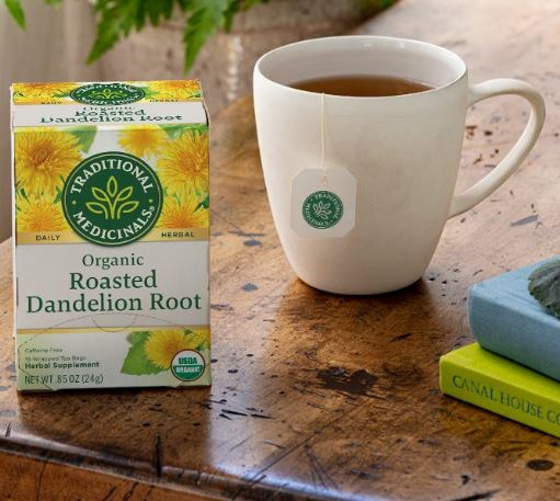 [Bundle Of 4] Traditional Medicinals Organic Roasted Dandelion Root Tea, 16 bags Exp: 02/25