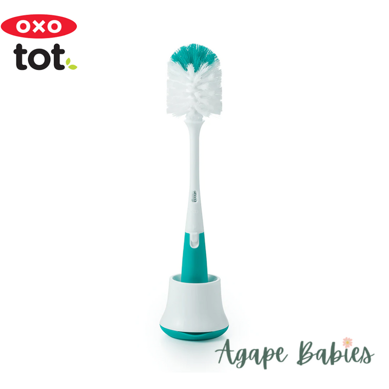 OXO Tot Bottle Brush With Detail Cleaner & Stand - Teal