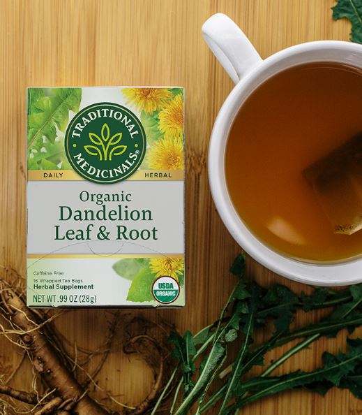 [Bundle Of 4] Traditional Medicinals Organic Dandelion Leaf & Root, 16 bags Exp: 06/25