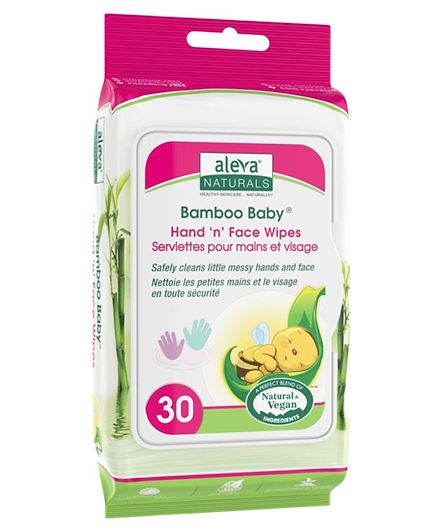 [5-Pack] Aleva Naturals Bamboo Baby Hand 'n' Face Wipes (30ct x 5 = 150)