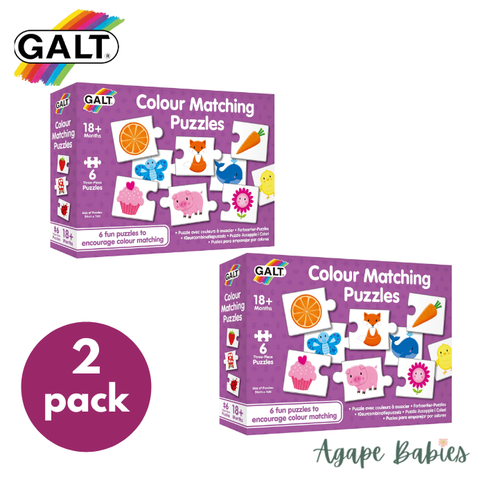 [2 Pack] Galt Colour Matching Puzzles