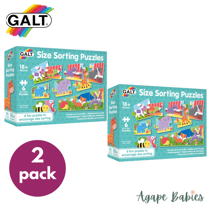 [2 Pack] Galt Size Sorting Puzzles