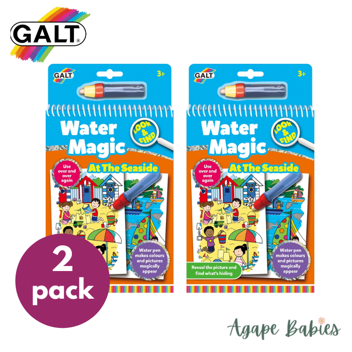 [2 Pack] Galt Water Magic - Look and Find (At The Seaside)