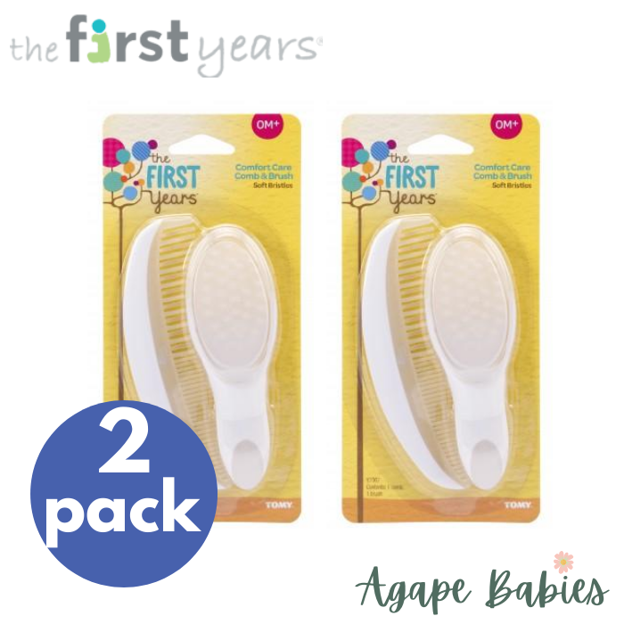 [2 Pack] THE FIRST YEARS Comfort Care Comb & Brush Set
