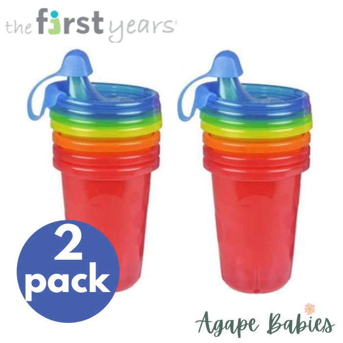 [2 Pack] THE FIRST YEARS Take & Toss Spill-Proof Cups 10oz (4pk)
