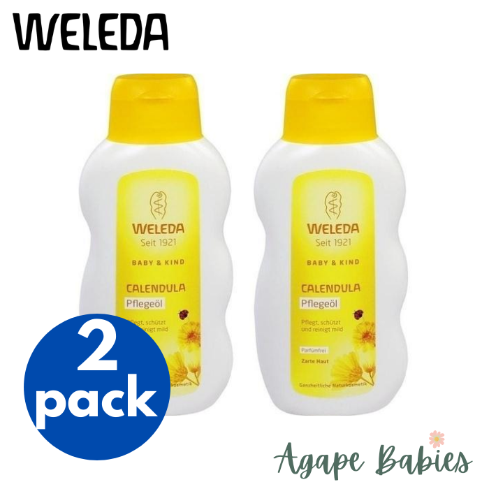 [2 Pack] Weleda Calendula Baby Oil, Fragrance Free, 200ml Exp: