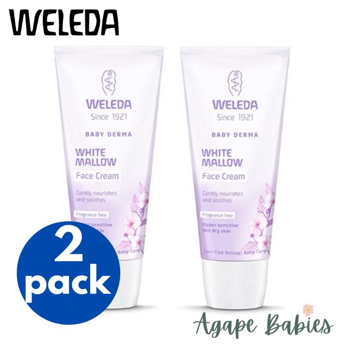 [2 Pack] Weleda White Mallow Face Cream, 50ml