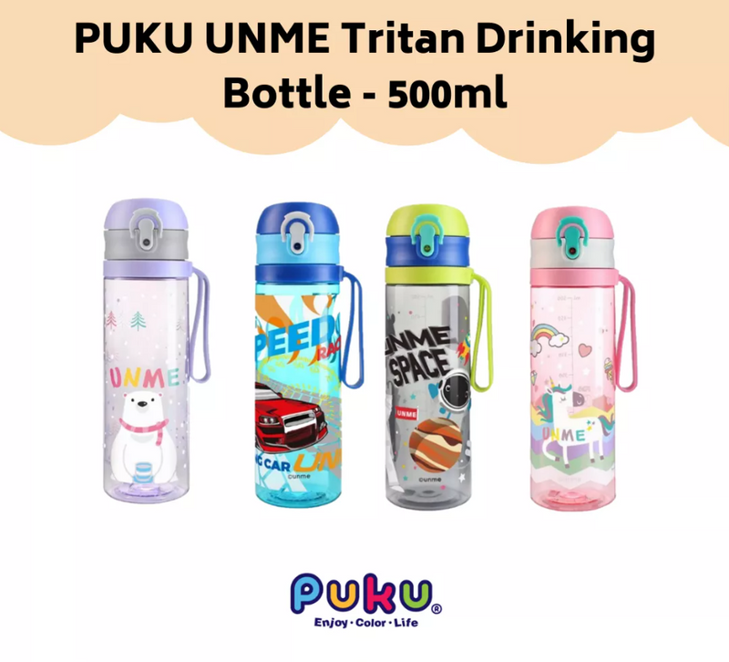 Puku UNME Tritan Drinking Bottle 500ml - Pink