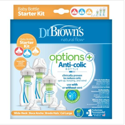 Dr. Brown’s PP Wide-Neck “Options+” Bottle Starter Kit (2X270&1X150)