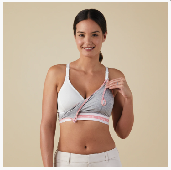Bravado Designs Clip and Pump Hands-Free Nursing Bra Accessory Sustainable - Dove Heather With Dusted Peony