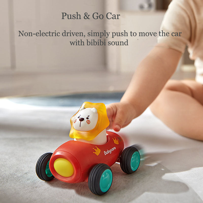 [2-Pack] Babycare Push & Go Car Toy - 3 Styles