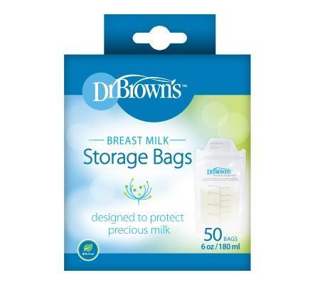 Dr. Browns Breastmilk Storage Bag (6oz / 180ml), 50-Pack