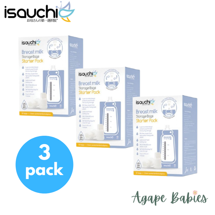 [3-Pack] Isa Uchi Breastmilk Spout Started Pack, 6pcs + 2 x NN + 2 x WN adaptor