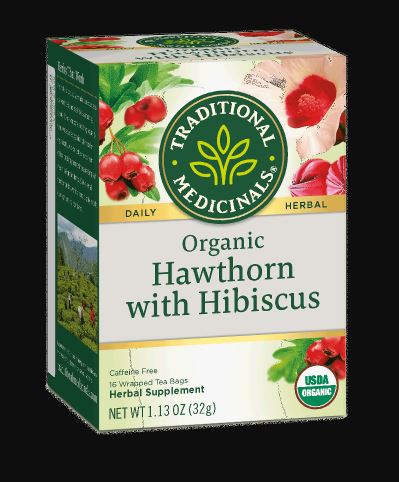 [Bundle Of 4] Traditional Medicinals Organic Heart Tea with Hawthorn & Hibiscus, 16 bags