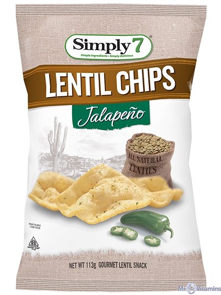 [Bundle Of 5] Simply 7 Lentil Chips - Jalapeno (113g x5) Exp: - 04/24