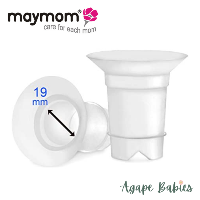 Maymom Flange Inserts 19 mm for Medela and Spectra 24 mm Shields/Flanges. Use with Medela Freestyle, Harmony and Sonata to Reduce 24mm Nipple Tunnel Down to 19 mm; 2pc/Each