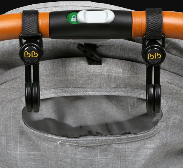 [2-Pack] Bonbijou Double Stroller Hook - Black