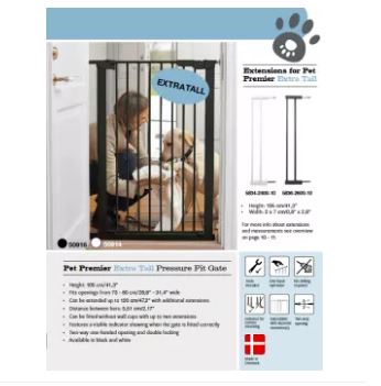Baby Dan Extra Tall Extend A Gate for PET Extra Tall Pressure Fit Safety Gate 14cm (Black)