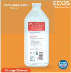 ECOS Hand Soap Orange Blossom Refill 32oz/946ml