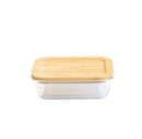 Pebbly Rectangular Glass Container - 400ml