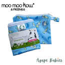 Moo Moo Kow Changing Pad Travel Size - BaaBaaSheepz Blue