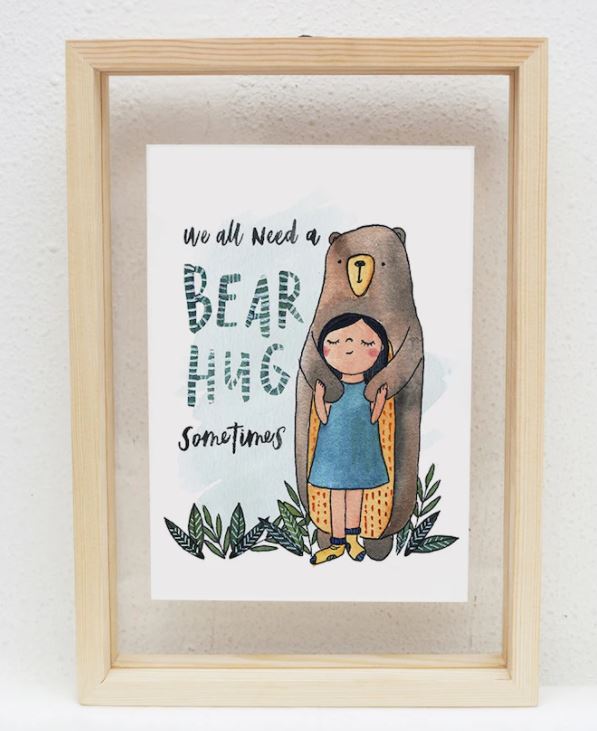 Kristen Kiong A5 Print: Bear Hug