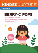 [Exp: 10/25] KinderNurture Immunity Berry-C Pops with Elderberry fruit extract and Vit C - 6 lollipops, 48 g