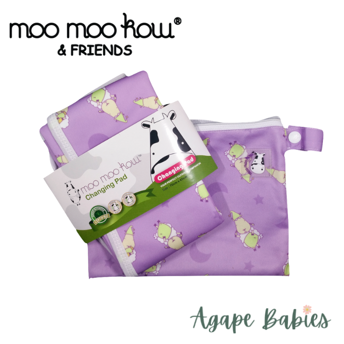 Moo Moo Kow Changing Pad Travel Size - BaaBaaSheepz Purple