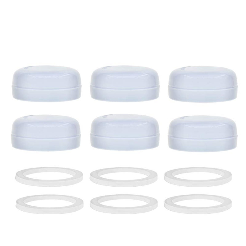 Maymom Travel Cap For Avent, Spectra Wide Mouth Bottle W/ Sealing Ring; 6pc/pk