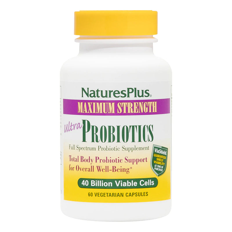 Nature's Plus Ultra Probiotics - 40 Billion Live Cells/12 Strains (Vcaps), 60 caps.