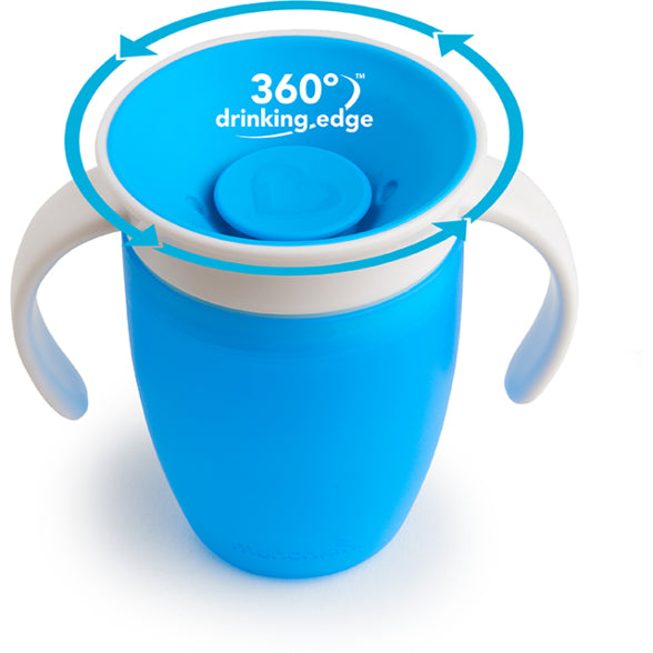 Munchkin Miracle® 360° Trainer Cup - 7oz with Lid (Blue)