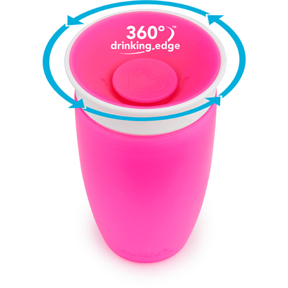 Munchkin Miracle® 360° Trainer Cup - 10oz with Lid (Pink)