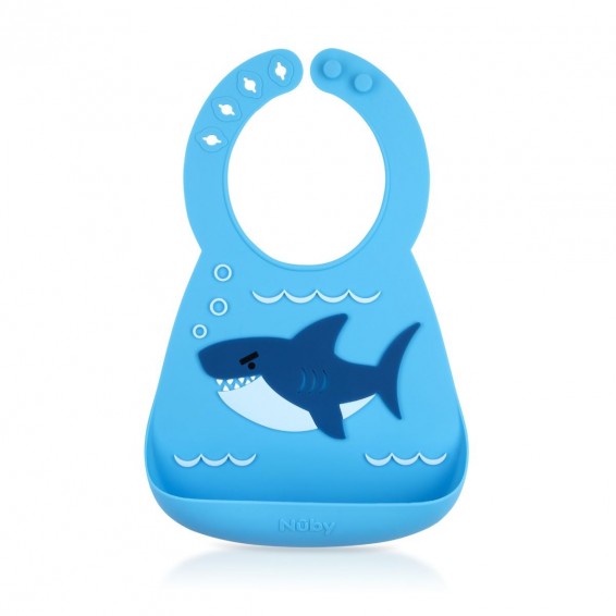 Nuby Fun 3D Silicon Bib - Shark