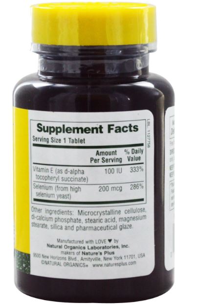 Nature's Plus Super Selenium Complex w/ Vitamin E, 90 tabs