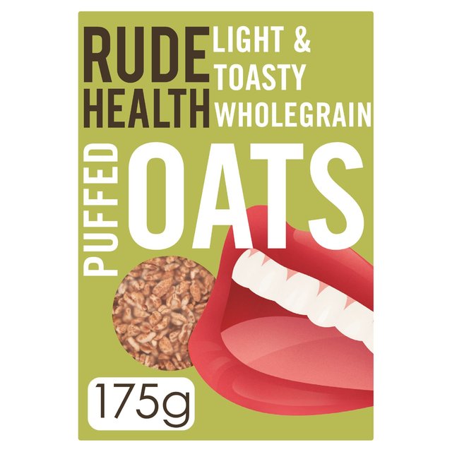 [4 Pack] Rude Health Light & Toasty Wholegrain Puffed Oats, 175g