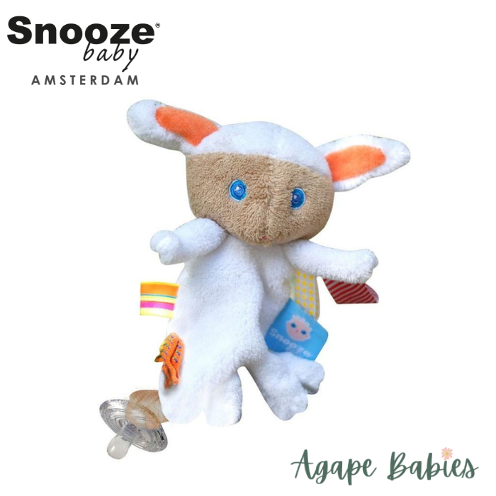 Snoozebaby Pacifier Holder - Mak the Cuddling Lamb