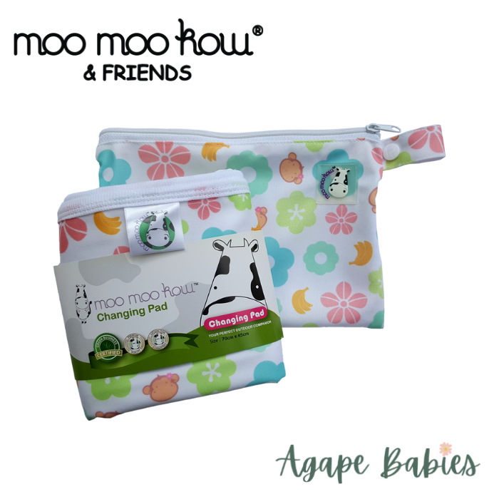 Moo Moo Kow Changing Pad Travel Size - Mooky Flower