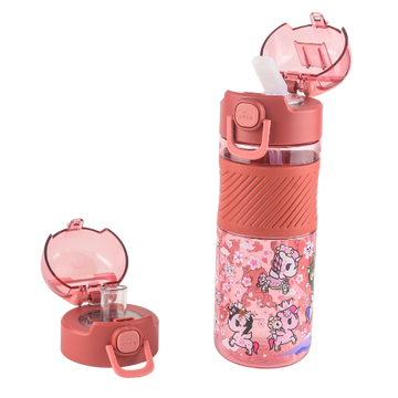 MCK TKDK Water Bottle (600ml),2 Lids, Cherry Blossom-2 Colors