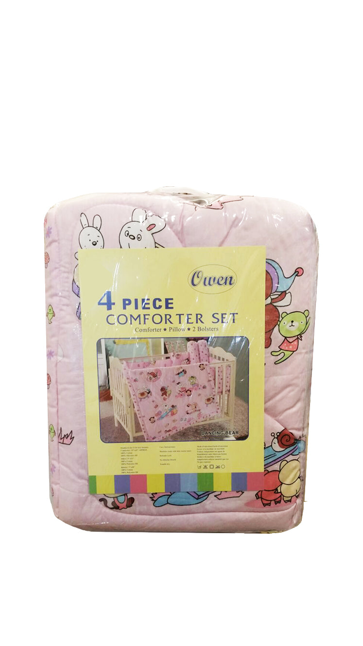 Owen 4pc Comforter Set Dancing Bears - Pink