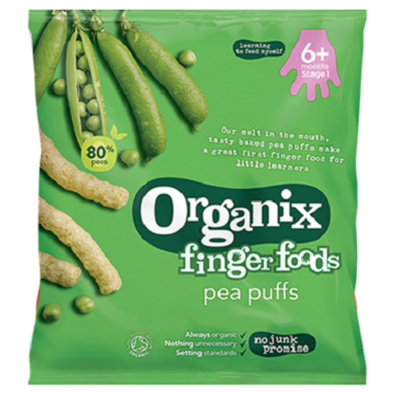 Organix Finger Foods Melty Pea Puff ,20 g Exp: 08/20