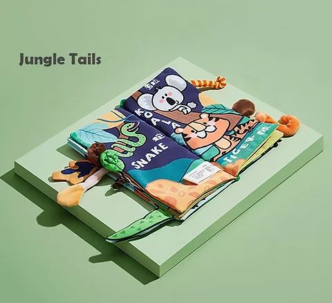 Babycare Animal Tails Cloth Book (Jungle Tails)