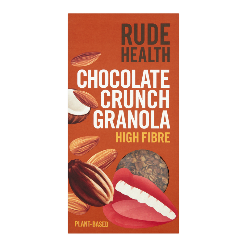 [2 Pack] Rude Health High Fibre Chocolate Crunch Granola, 400g. Exp :09/23